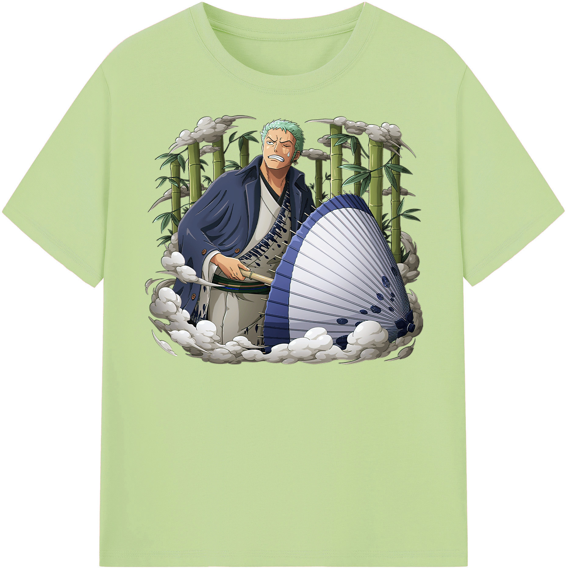 ワンピース ロロノア・ゾロ ONE PIECE Roronoa Zoro 綿100％半袖Tシャツ（フロントプリント）